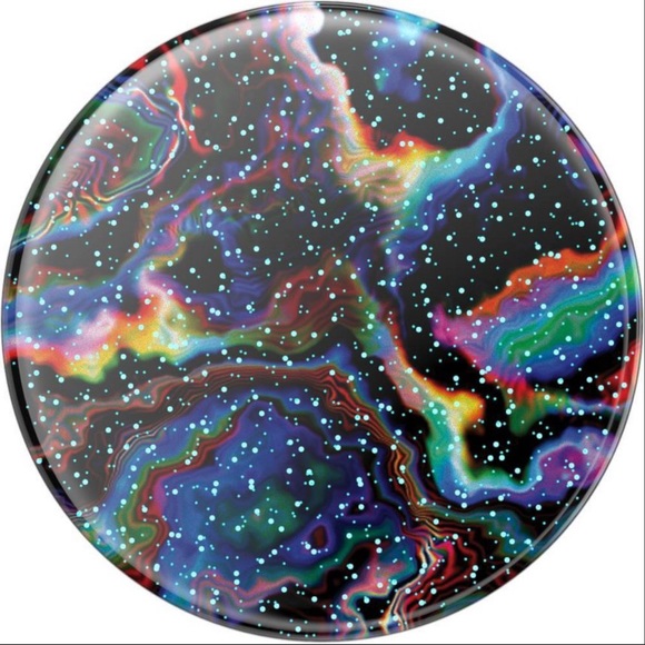 POPSOCKET Universal Galaxy Glitter Rainbow Void PopGrip Phone Stand - Picture 2 of 15